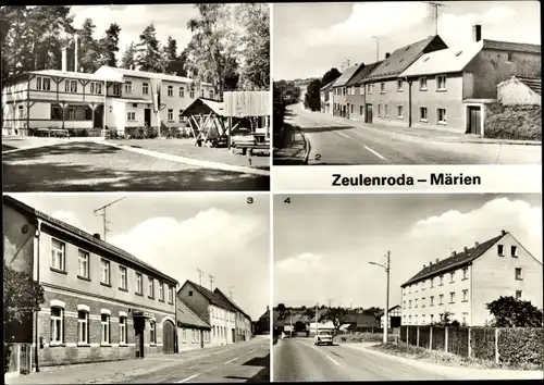 Ak Zeulenroda in Thüringen, Jugendherberge, Gaststätte Grüner Baum, Teilansichten