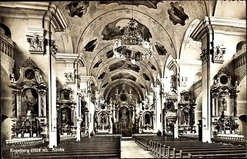 Ak Engelberg Kanton Obwalden Schweiz, Kirche, Inneres