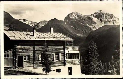 Ak Clavadel Davos Kt Graubünden auf Alp, TVN Ortsgruppe Davos, Ferienheim
