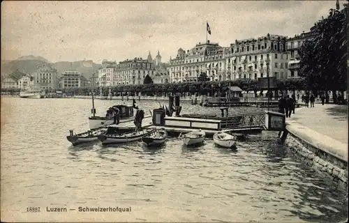 Ak Luzern Stadt Schweiz, Schweizerhofquai
