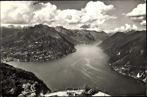Ak Porlezza Lombardia, Lago di Lugano, Monte Bre e sfondo