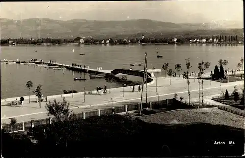 Ak Arbon Kanton Thurgau, Uferpromenade, Anleger