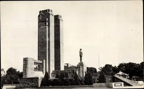 Ak Kinshasa Léopoldville DR Kongo Zaire, Monument Roi Albert 1er