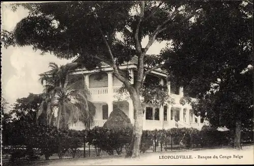 Ak Kinshasa Léopoldville DR Kongo Zaire, Banque du Congo Belge