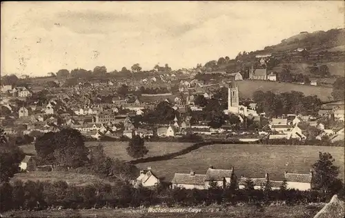 Ak Wotton under Edge Gloucestershire England, Ortsansicht mit Kirche