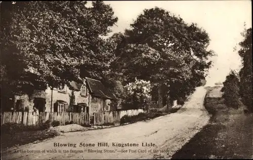 Ak Kingston Lisle Oxfordshire England, Blowing Stone Hill