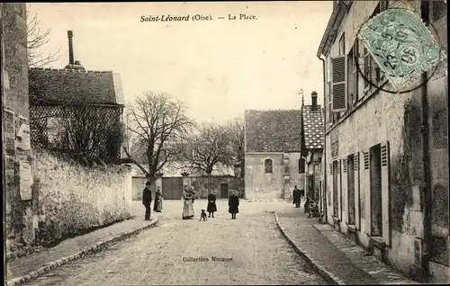 Ak Saint Leonard Oise, La Place