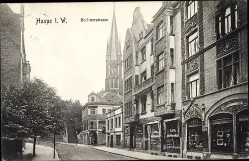 Ak Haspe Hagen Westfalen, Berliner Straße, Geschäfte