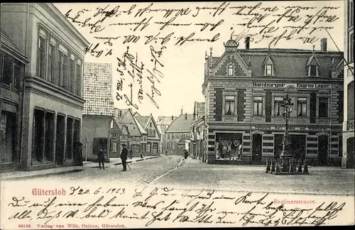 Ak Gütersloh in Westfalen, Berliner Straße, Hamburger Engros Lager