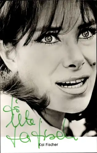 Ak Schauspielerin Kai Fischer, Portrait, Autogramm