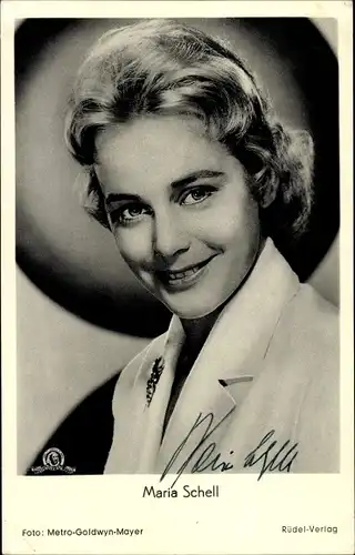 Ak Schauspielerin Maria Schell, Portrait, Die Brüder Karamazow, Autogramm