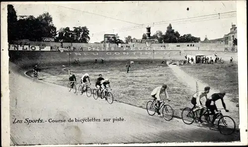 Ak Les Sports, Course de bicyclettes sur piste, Radrennen