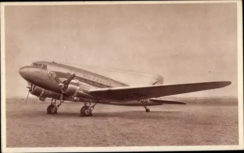 Ak Französisches Passagierflugzeug, Douglas DC 3, Air France