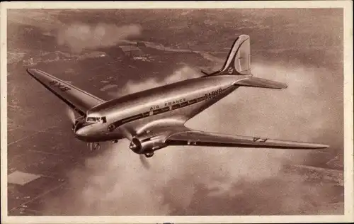 Ak Französisches Passagierflugzeug, Douglas DC 3, Air France