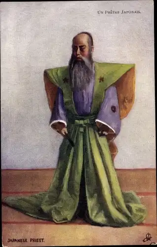 Künstler Ak Japanese Priest, Japanischer Priester, Shintoismus