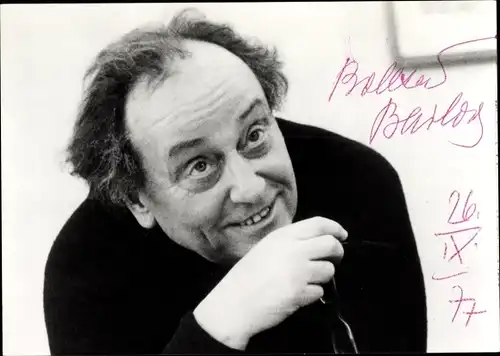 Foto Schauspieler Boleslaw Barlog, Schiller Theater Berlin, Autogramm 1977