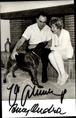 Ak Schauspielerin Anny Ondra, Boxer Max Schmeling, Hunt, Autogramm