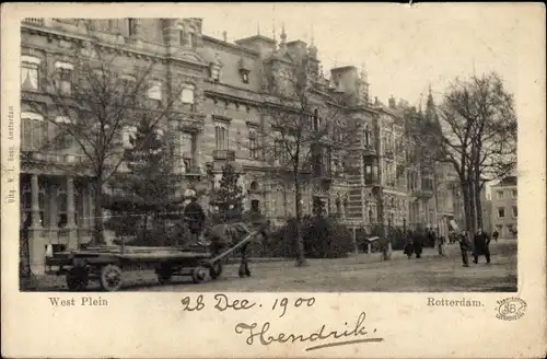Ak Rotterdam Südholland Niederlande, West Plein