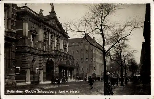 Ak Rotterdam Südholland Niederlande, Groote Schouwburg, Aerl v. Nesstr.