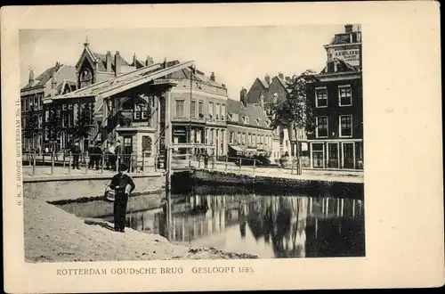Ak Rotterdam Südholland Niederlande, Goudsche Brug
