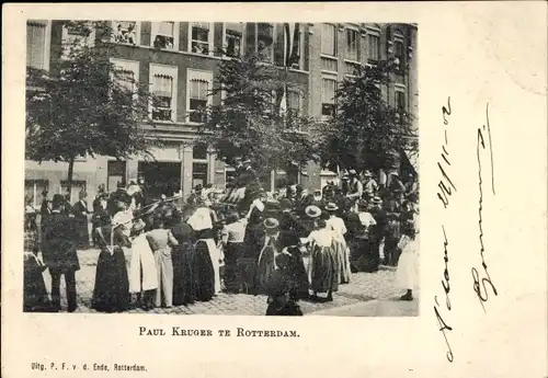 Ak Rotterdam, Besuch des Südafrikanischen Präsidenten Paul Kruger