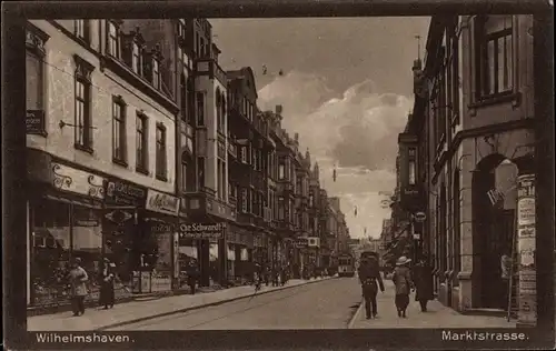 Ak Wilhelmshaven an der Nordsee, Marktstraße