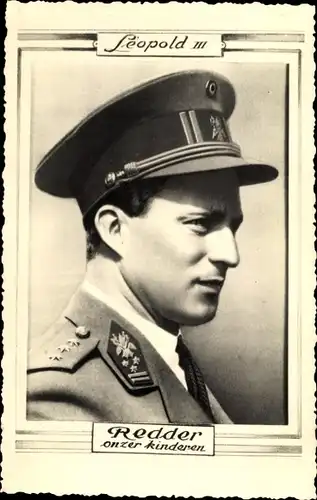 Ak König Leopold III. von Belgien, Portrait in Uniform