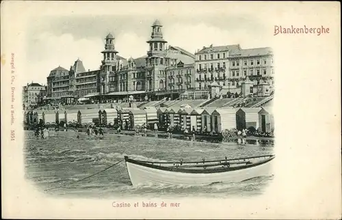 Ak Blankenberghe Blankenberge Westflandern, Casino und Badeorte