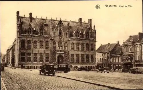 Ak Mouscron Wallonien Hennegau, Hôtel de Ville, Rathaus