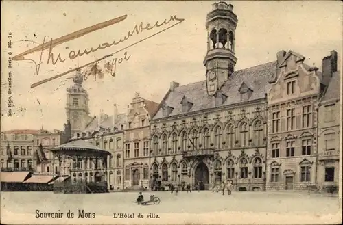 Ak Mons Wallonie Hennegau, Rathaus