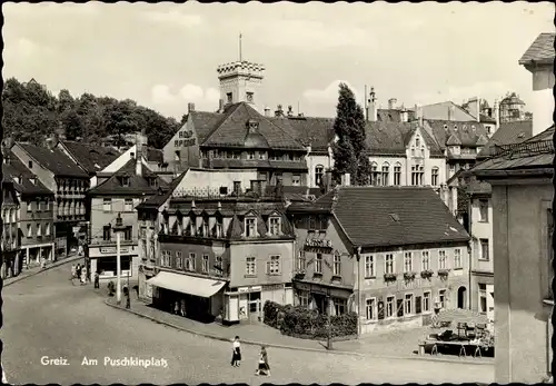 Ak Greiz im Vogtland, Am Puschkinplatz