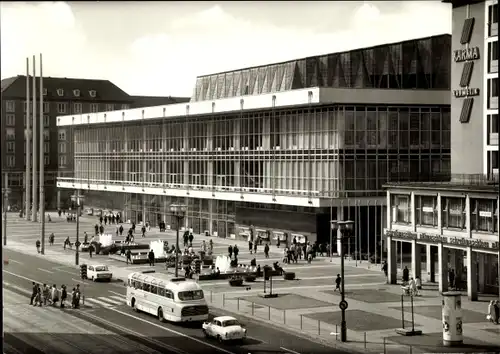 Ak Dresden Altstadt, Kulturpalast, Bus