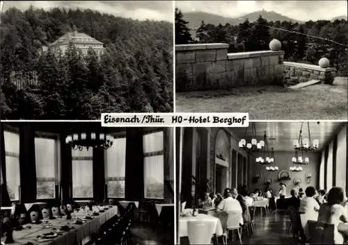 Ak Lutherstadt Eisenach in Thüringen, HO-Hotel Berghof, Restaurant