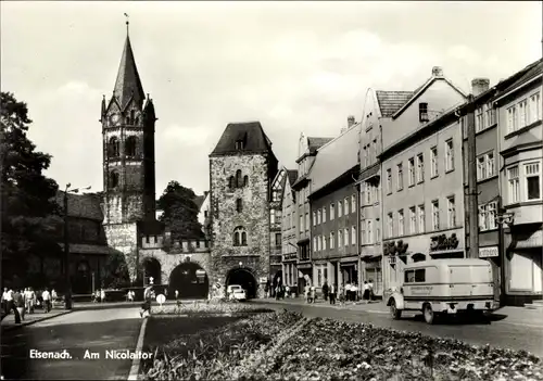 Ak Lutherstadt Eisenach in Thüringen, Am Nicolaitor, Lieferwagen