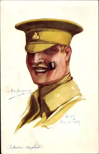 Künstler Ak Dupuis, E., Infanterie Anglaise, Britischer Soldat, Portrait