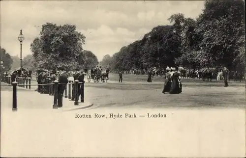 Ak London City England, Rotten Row, Hyde Park