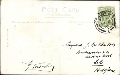 Ak London City England, The Thames from Tower Bridge