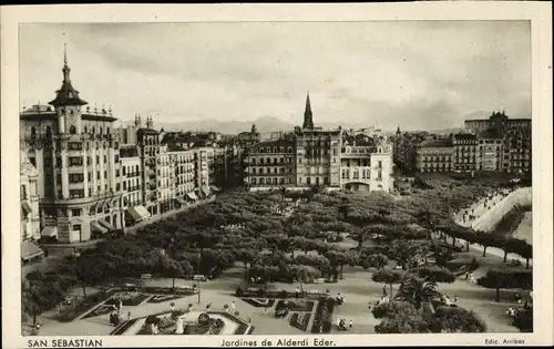 Ak Donostia San Sebastian Baskenland, Jardines de Alderdi Eder