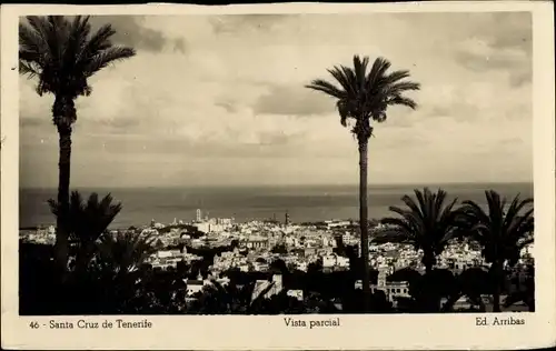 Ak Santa Cruz de Tenerife Teneriffa Kanarische Inseln Spanien, Teilansicht
