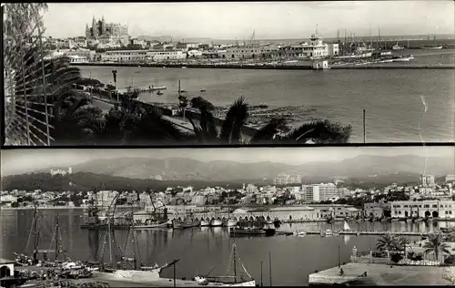 Ak Palma de Mallorca Balearische Inseln, Hafen, Panorama, Kathedrale
