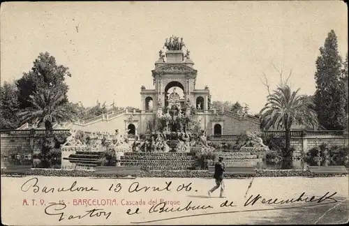 Ak Barcelona Katalonien Spanien, Cascada del Parque