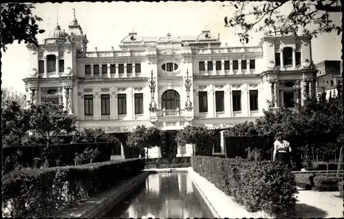 Ak Málaga Andalusien Spanien, Jardines del Ayuntamiento