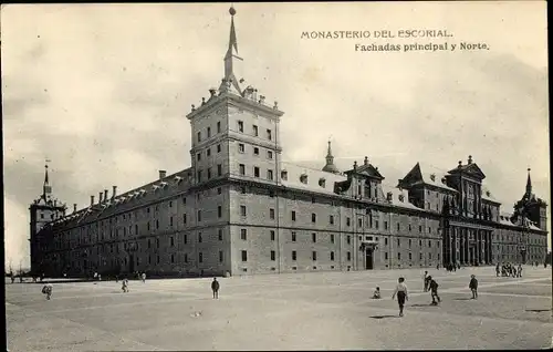 Ak San Lorenzo de El Escorial Madrid, Monasterio del Escorial, Hauptfassade