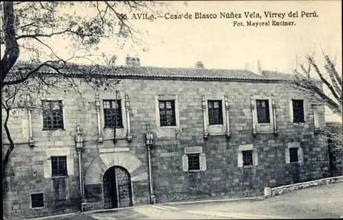 Ak Avila Kastillen und Leon, Casa de Blasco Núñez de Vela, Virrey del Perú