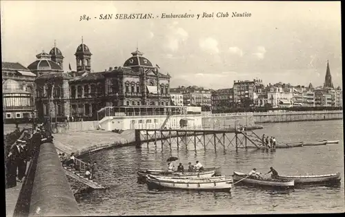 Ak Donostia San Sebastian Baskenland, Embarcadero, Real Club Nautico