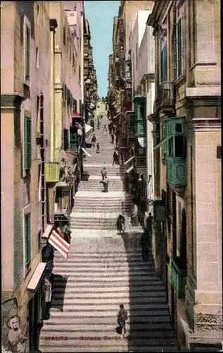 Ak Malta, Strada St. Lucia, Treppe