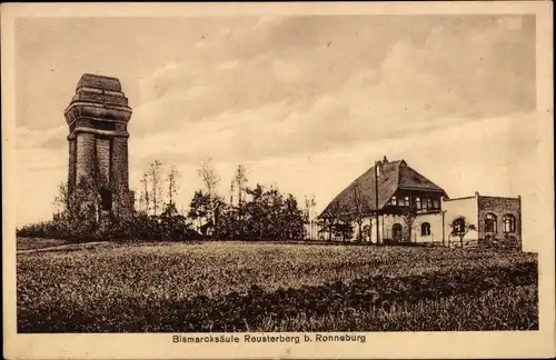 Ak Ronneburg in Thüringen, Bismarcksäule auf Reusterberg