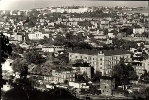 Ak Greiz im Vogtland, Panorama, Bahnhof