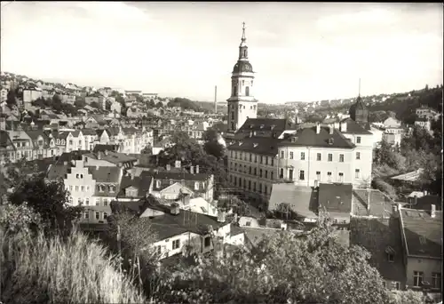 Ak Greiz im Vogtland, Unteres Schloss und Stadtkirche