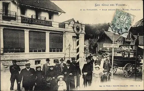 Ak Vosges Frankreich, A la Schlucht, Aile droite de l'Hotel Francais